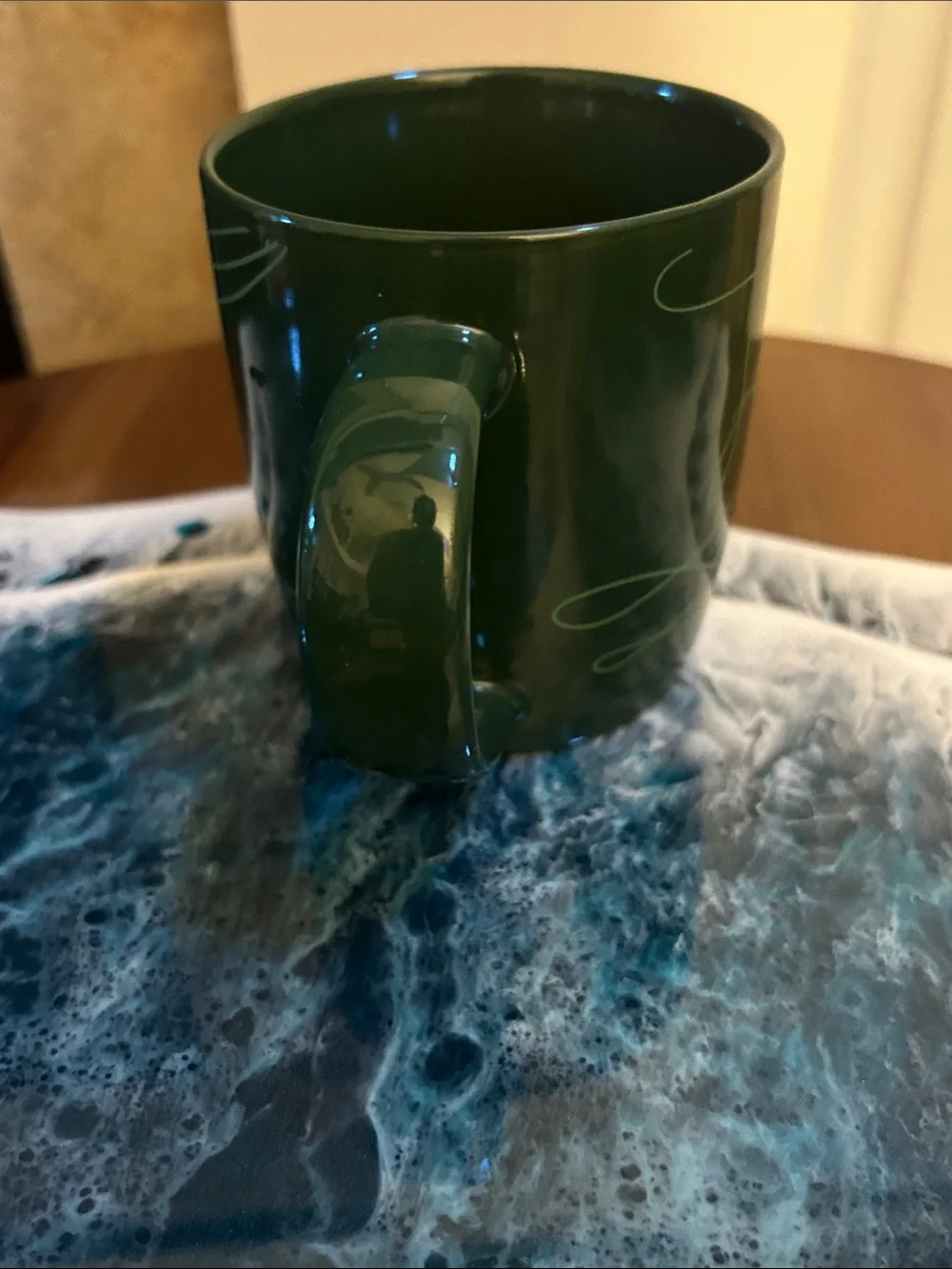 Starbucks 12 oz Green Swirl Ceramic Mug 2020 Siren Mermaid Logo Collector’s mug